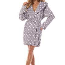 Szlafrok Damski Model Dots 2405 Grafit – L&L collection