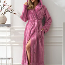 Szlafrok Damski Model Robin Long 2599 Wiśnia – L&L collection