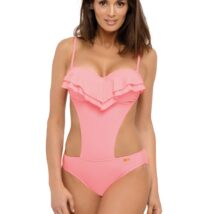 Jednoczęściowy strój kąpielowy Kostium kąpielowy Model Belinda Origami M-548 Pastel Pink – Marko