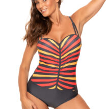 Jednoczęściowy strój kąpielowy Kostium kąpielowy Model Era M-707 Grafit/Orange – Marko