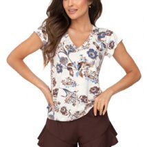 Piżama Damska Model Naomi 1/2 Brown – Donna