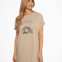 Koszulka nocna Koszula Nocna Model Apparel 41312-88X Beige – Henderson