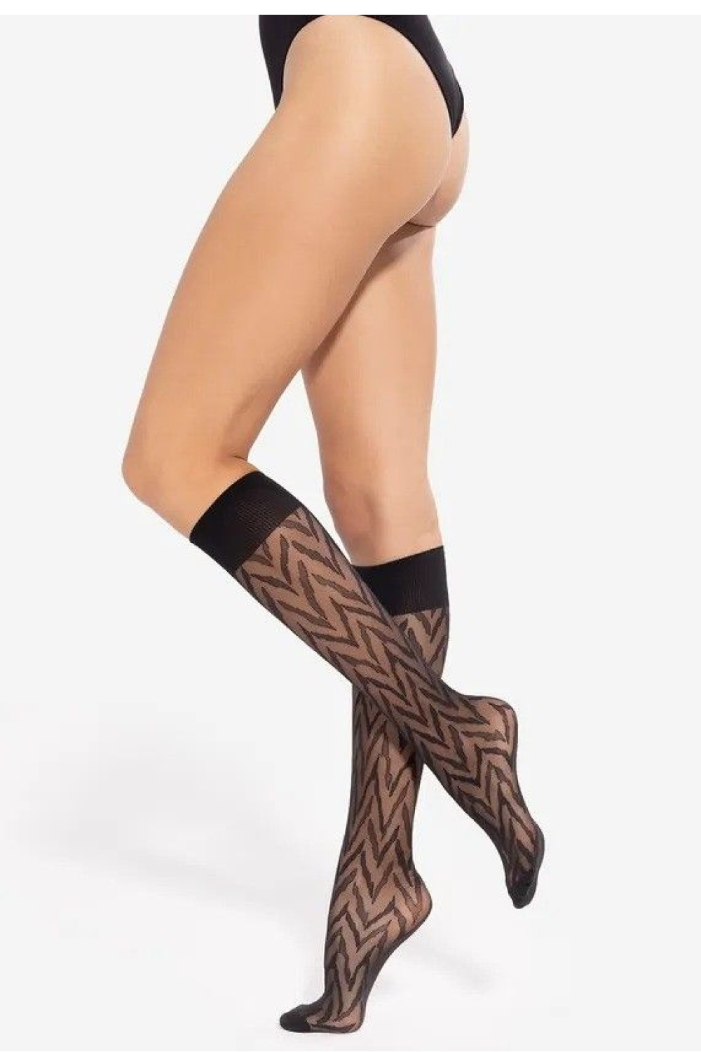 Podkolanówki Model Trendy Line 14 20 Den Black - Gatta - obrazek 3