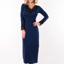 Koszulka nocna Halka Model Ceylon wiskoza Navy – Kalimo