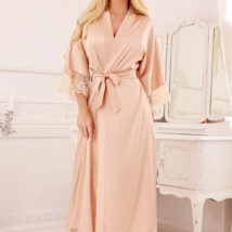 Szlafrok Podomka Model Sumatra satyna Nude Mono – Kalimo