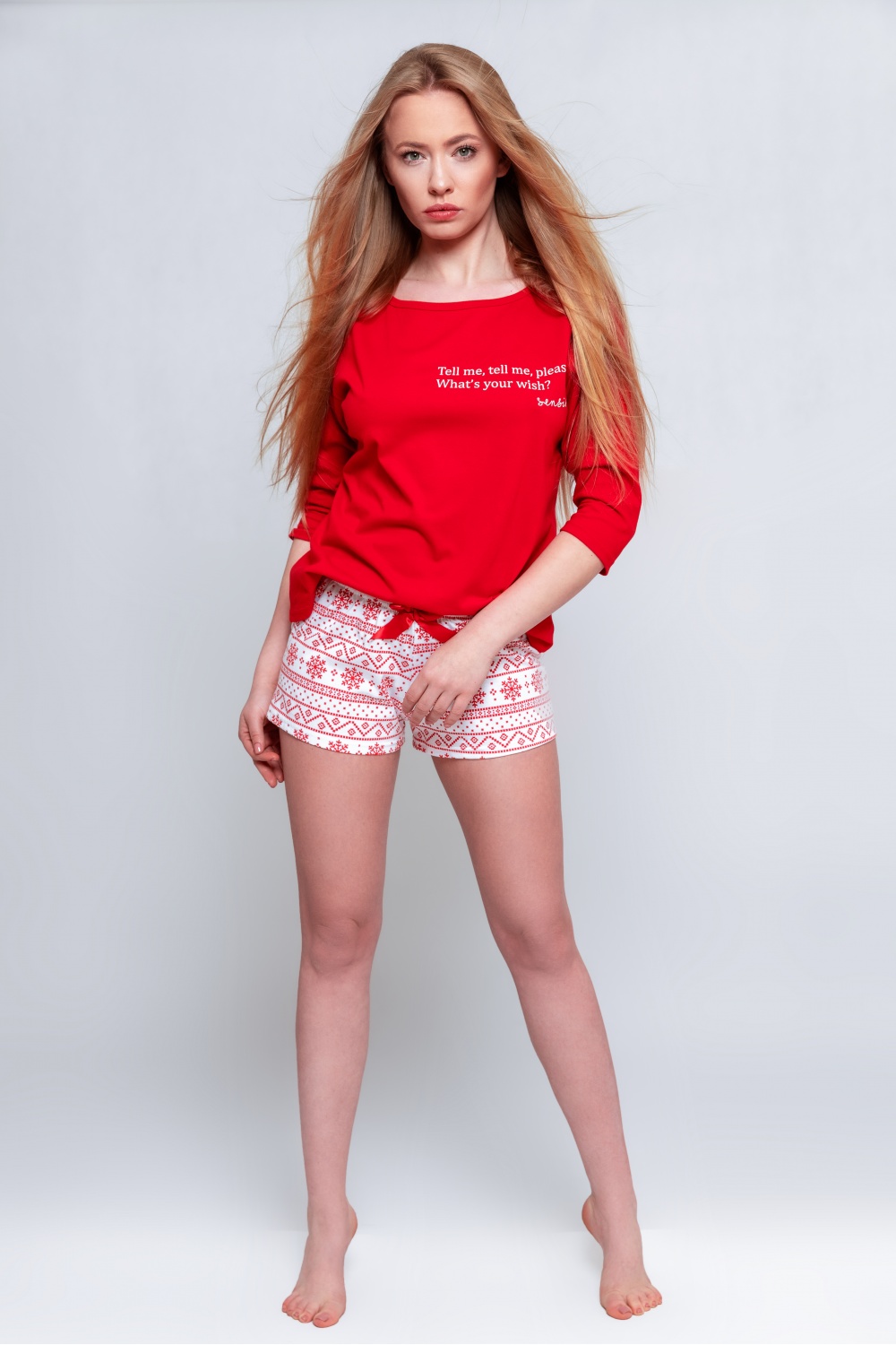 Piżama Damska Model Wish Red - Sensis