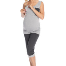 Piżama Damska Ciążowa Model 0177 Grey – PeeKaBoo