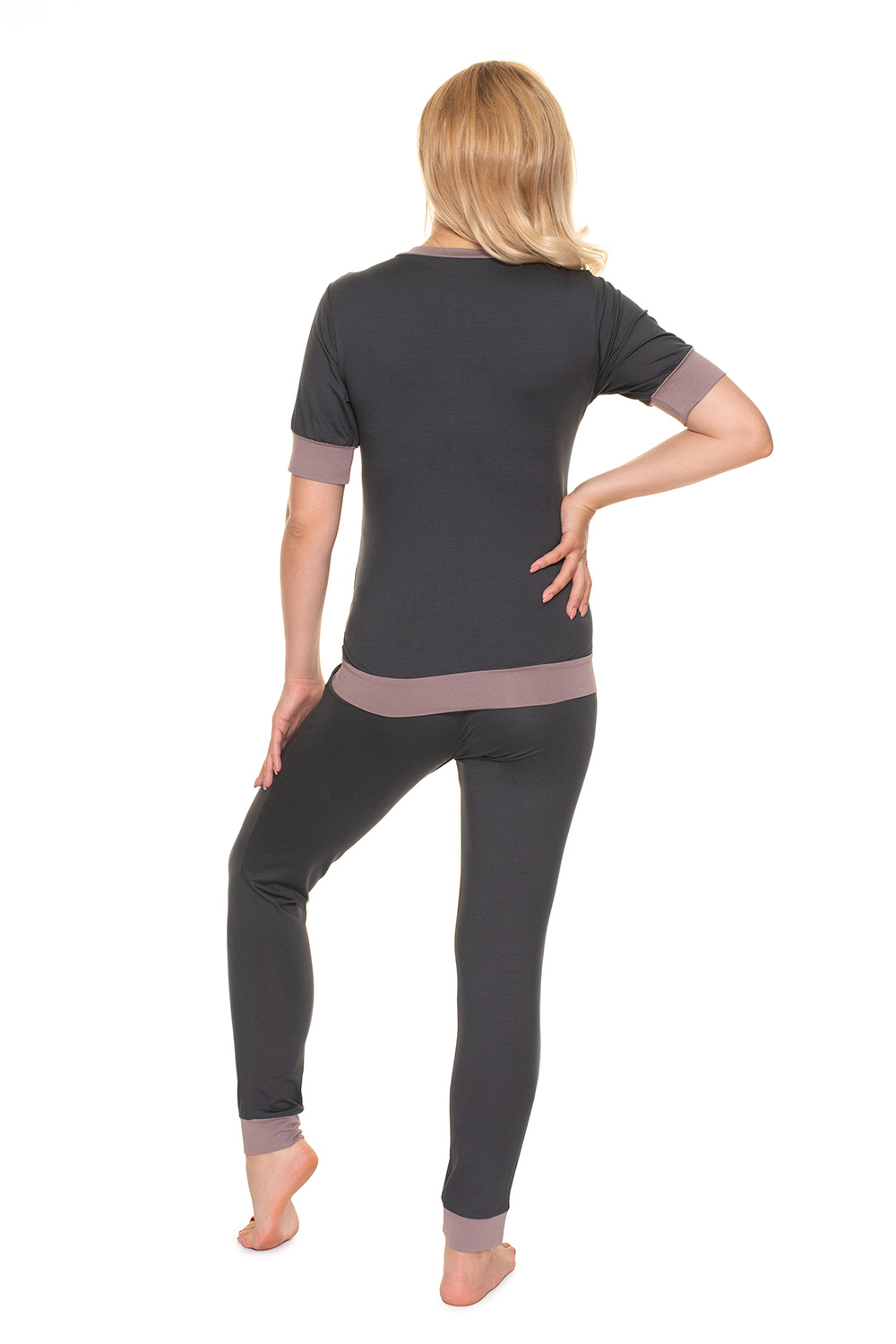 Piżama Ciążowa Model 0184 Grafit - PeeKaBoo - obrazek 3