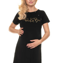 Koszulka nocna Koszula Nocna Ciążowa Model 0203 Black – PeeKaBoo