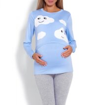 Piżama Damska Ciążowa Model 1679 Sky Blue – PeeKaBoo