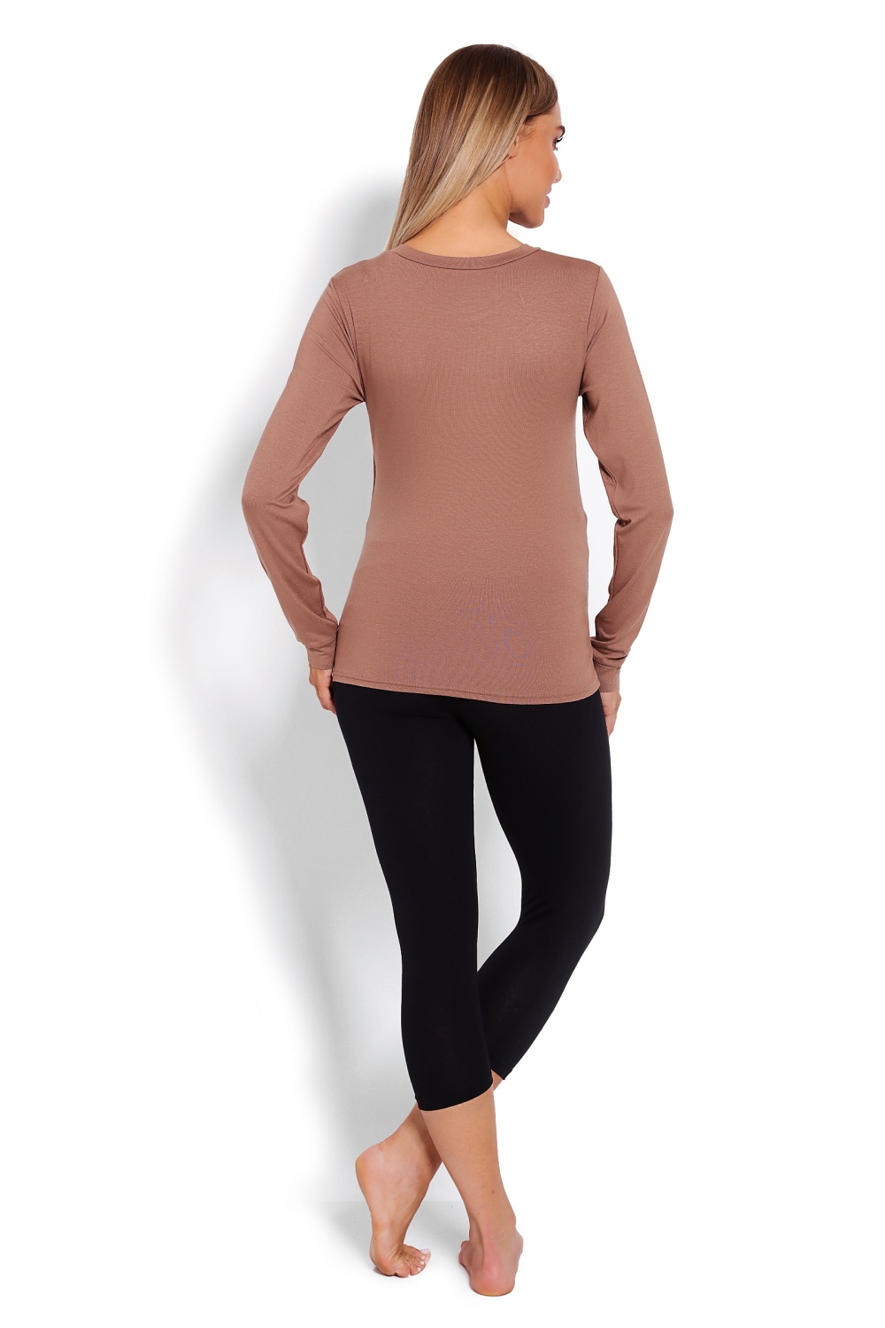 Piżama Damska Ciążowa Model 1679 Cappuccino - PeeKaBoo - obrazek 3