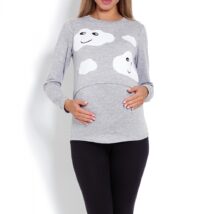 Piżama Damska Ciążowa Model 1679 Grey – PeeKaBoo