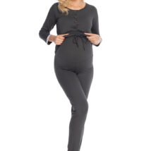 Piżama Damska Ciążowa Model 0181 Grafit – PeeKaBoo