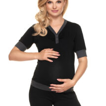Piżama Ciążowa Model 0184 Black – PeeKaBoo