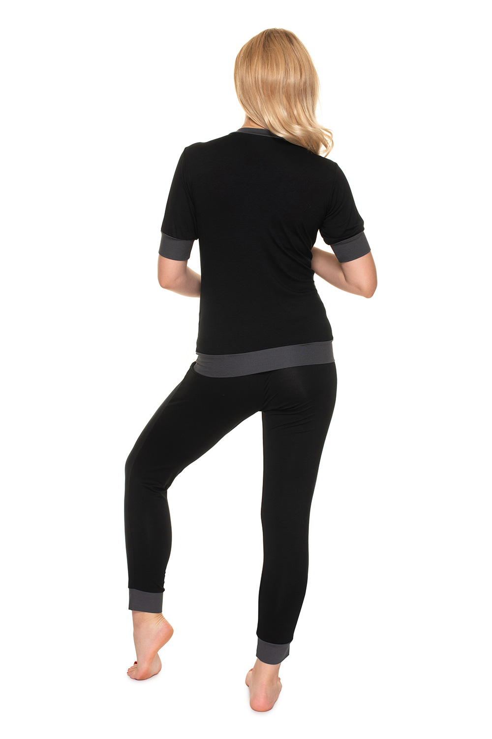 Piżama Ciążowa Model 0184 Black - PeeKaBoo - obrazek 3