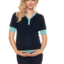 Piżama Ciążowa Model 0184 Navy – PeeKaBoo