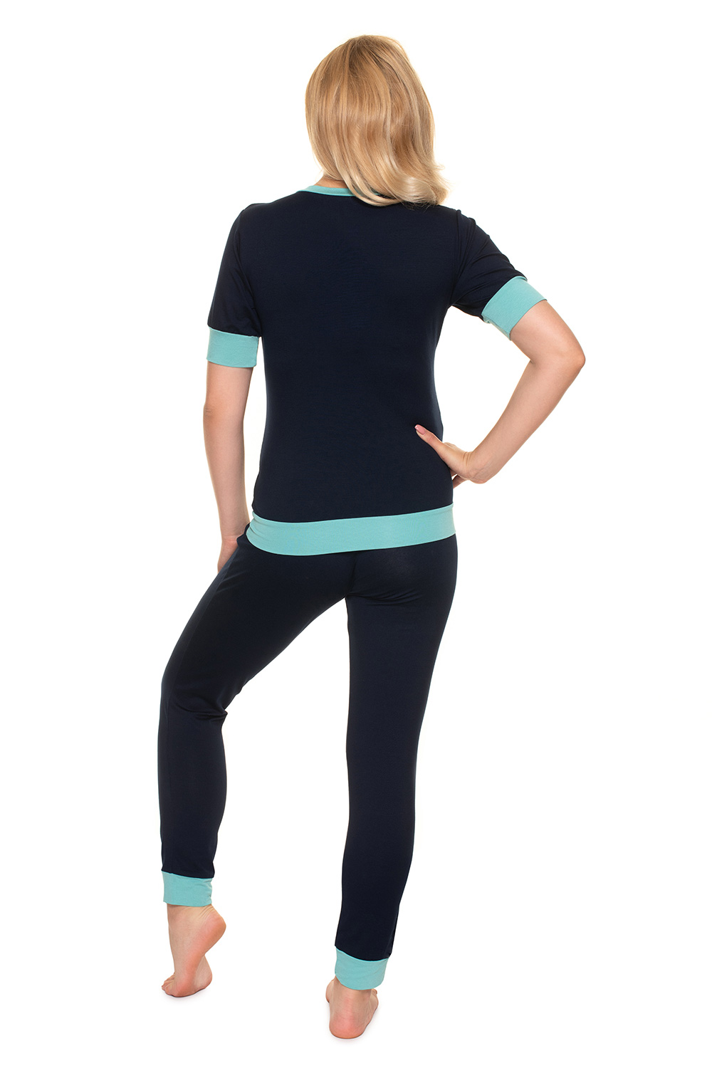 Piżama Ciążowa Model 0184 Navy - PeeKaBoo - obrazek 3