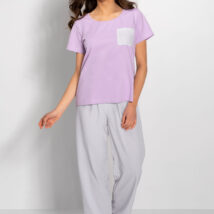 Piżama Damska Model Caroline Lila/Grey – Momenti Per Me