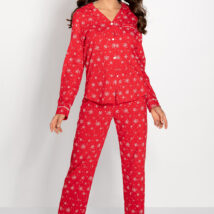 Piżama Damska Model Letters To Santa Red – Momenti Per Me