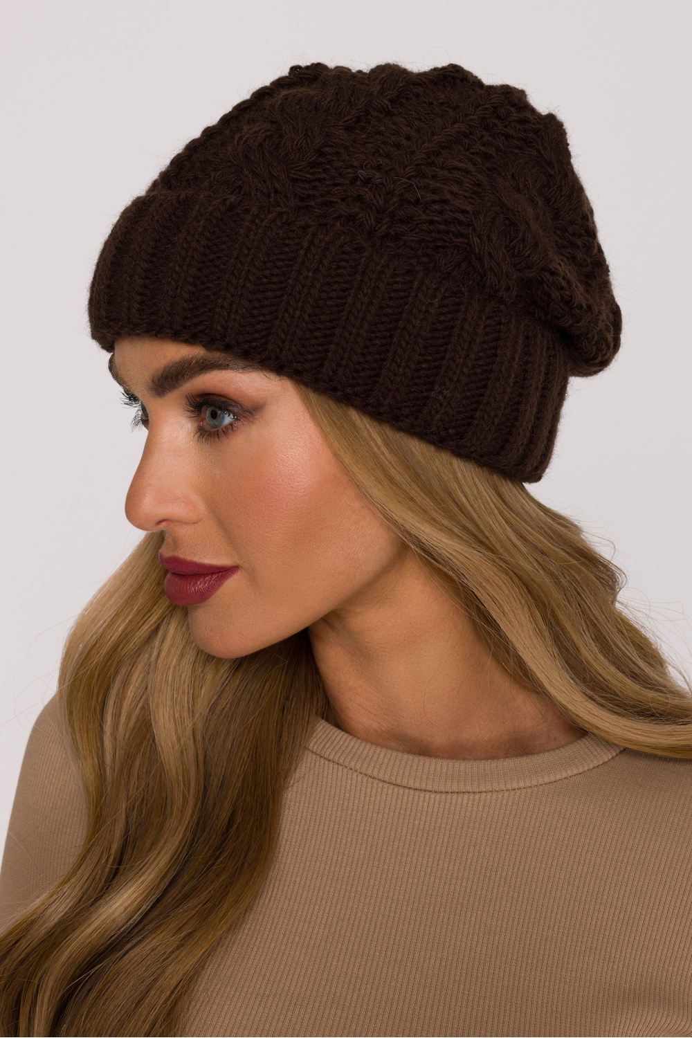 Czapka Model MOE897 Brown - Moe - obrazek 3