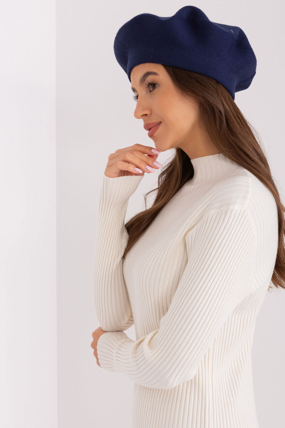 Beret Model AT-CZ-231305.85P Navy - AT - obrazek 2