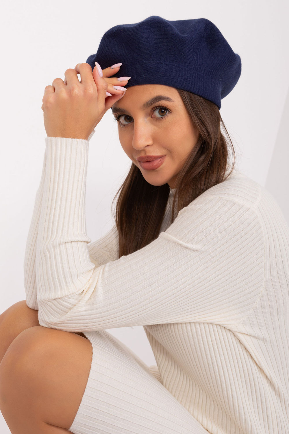 Beret Model AT-CZ-231305.85P Navy - AT - obrazek 4