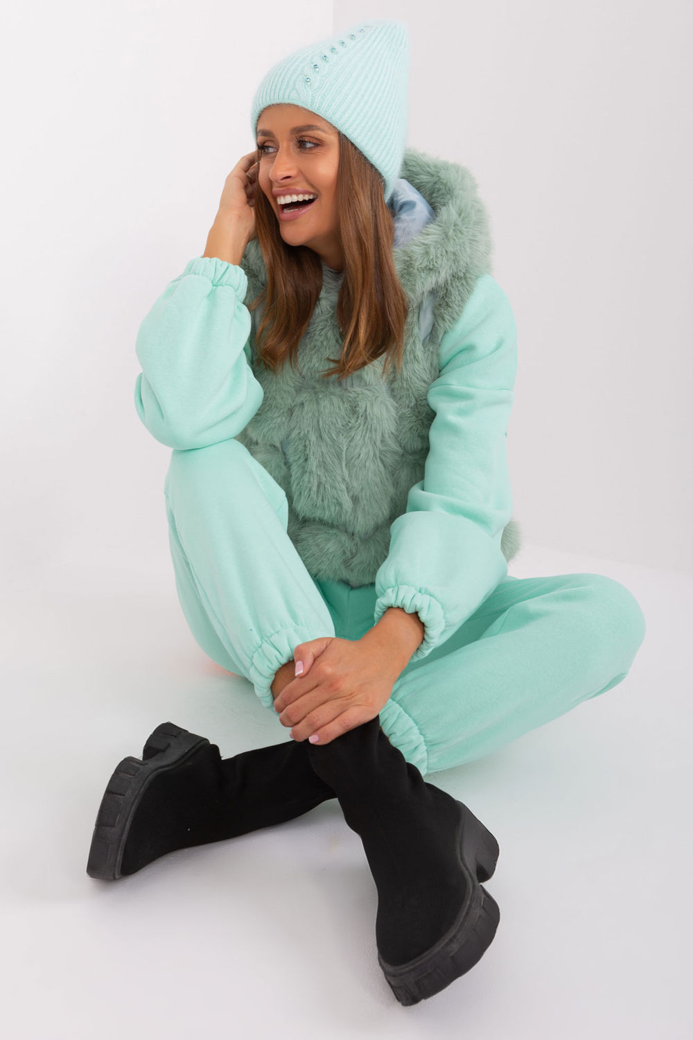 Czapka Model AT-CZ-2328.41X Mint - AT - obrazek 4