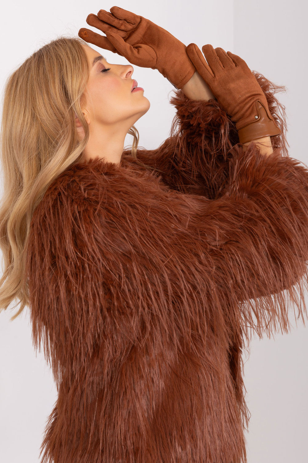 Rękawiczki Model AT-RK-239507.53P Light Brown - AT - obrazek 2