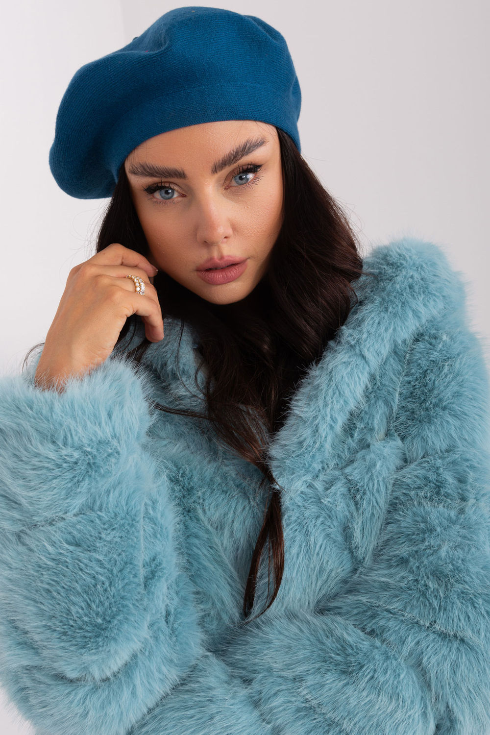 Beret Model AT-CZ-231305.91P Morski - AT - obrazek 4