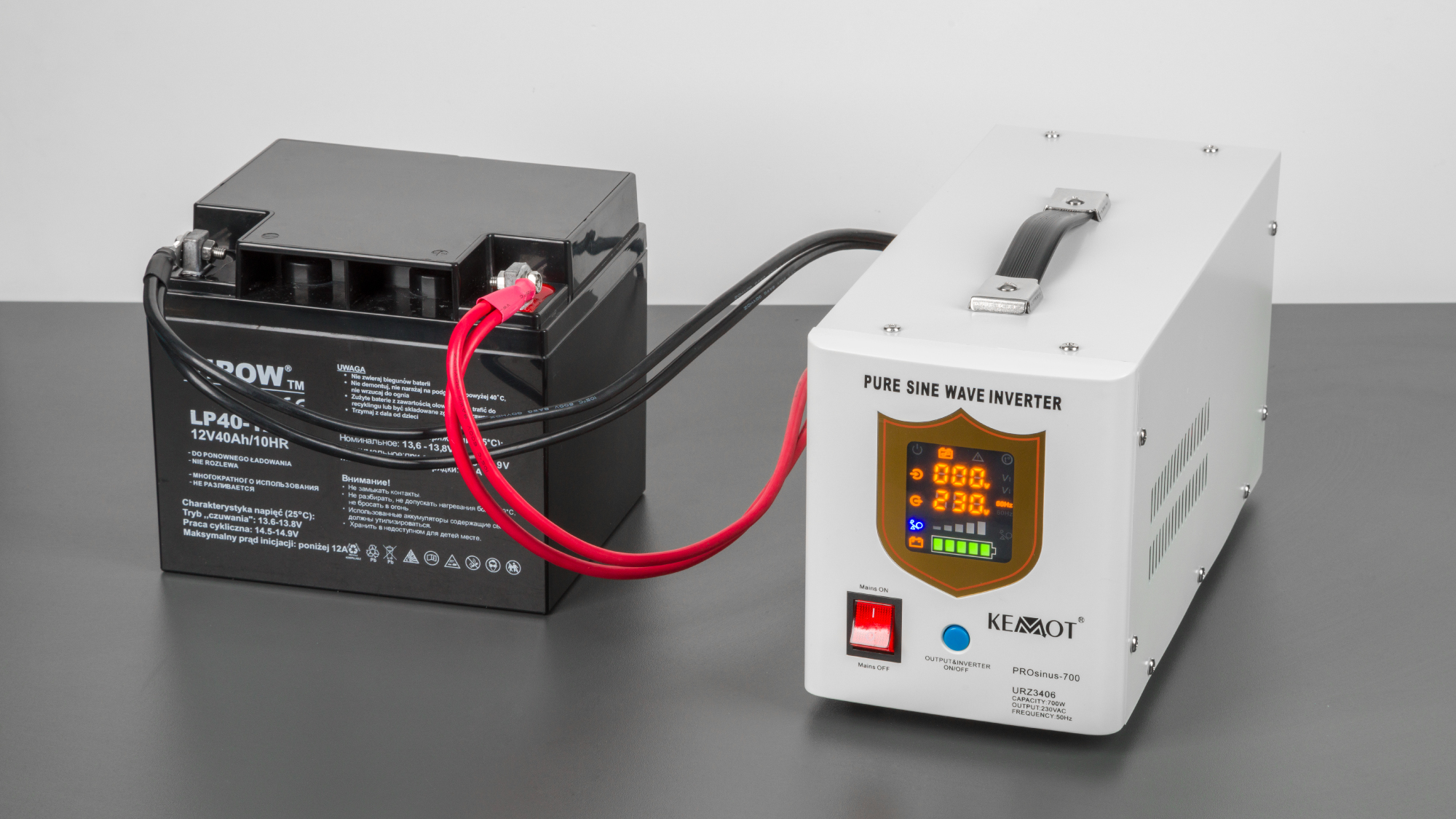 Akumulator żelowy VIPOW 12V 9Ah - obrazek 2