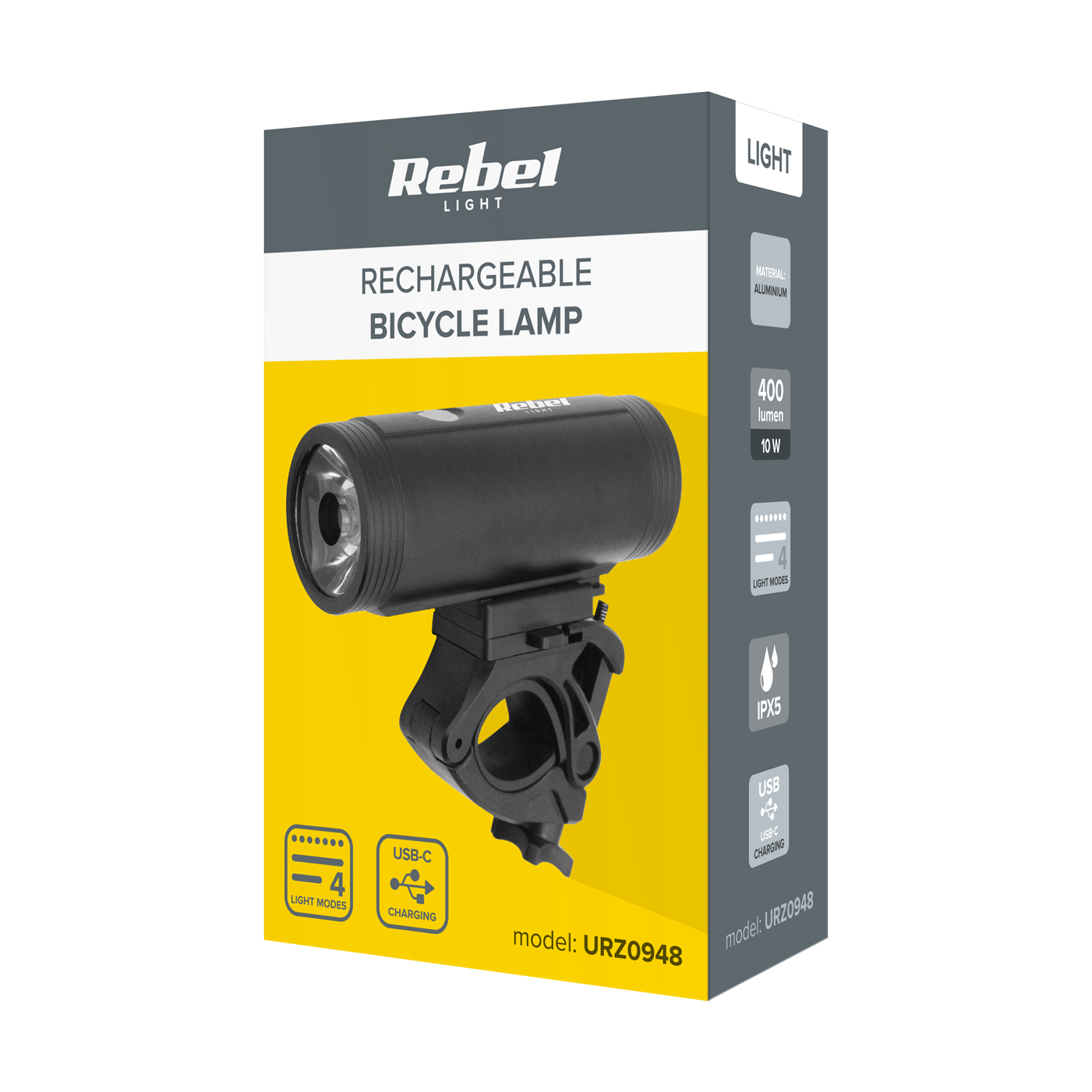Akumulatorowa lampa rowerowa LED Rebel - obrazek 6