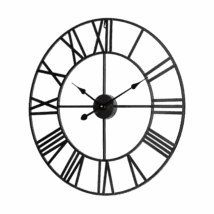 Aluminiowy duży zegar ścienny 60 cm