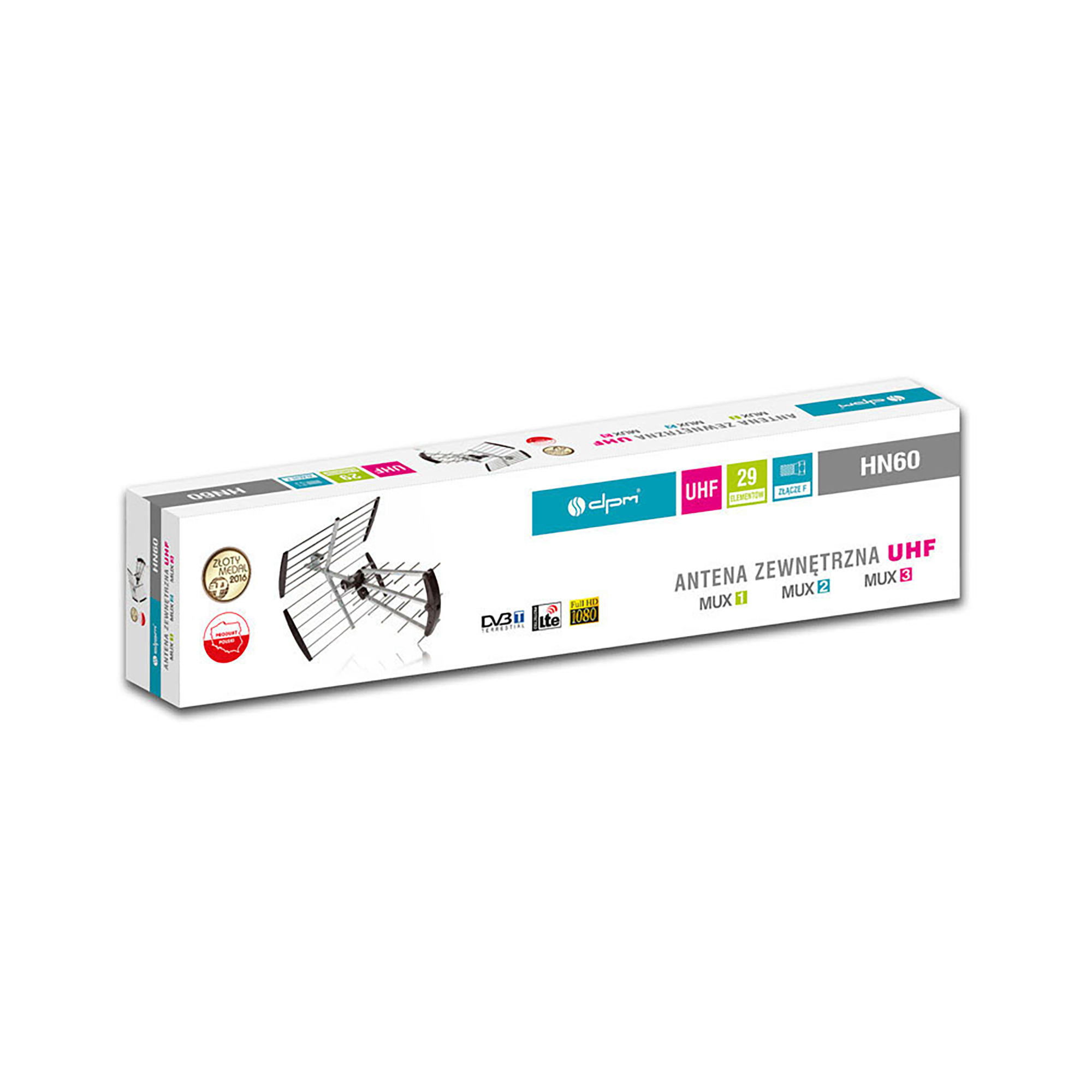 Antena kierunkowa DVB-T / DVB-T2 DPM HN60 z filtrem LTE, 29 el., bez wzmacniacza - obrazek 3