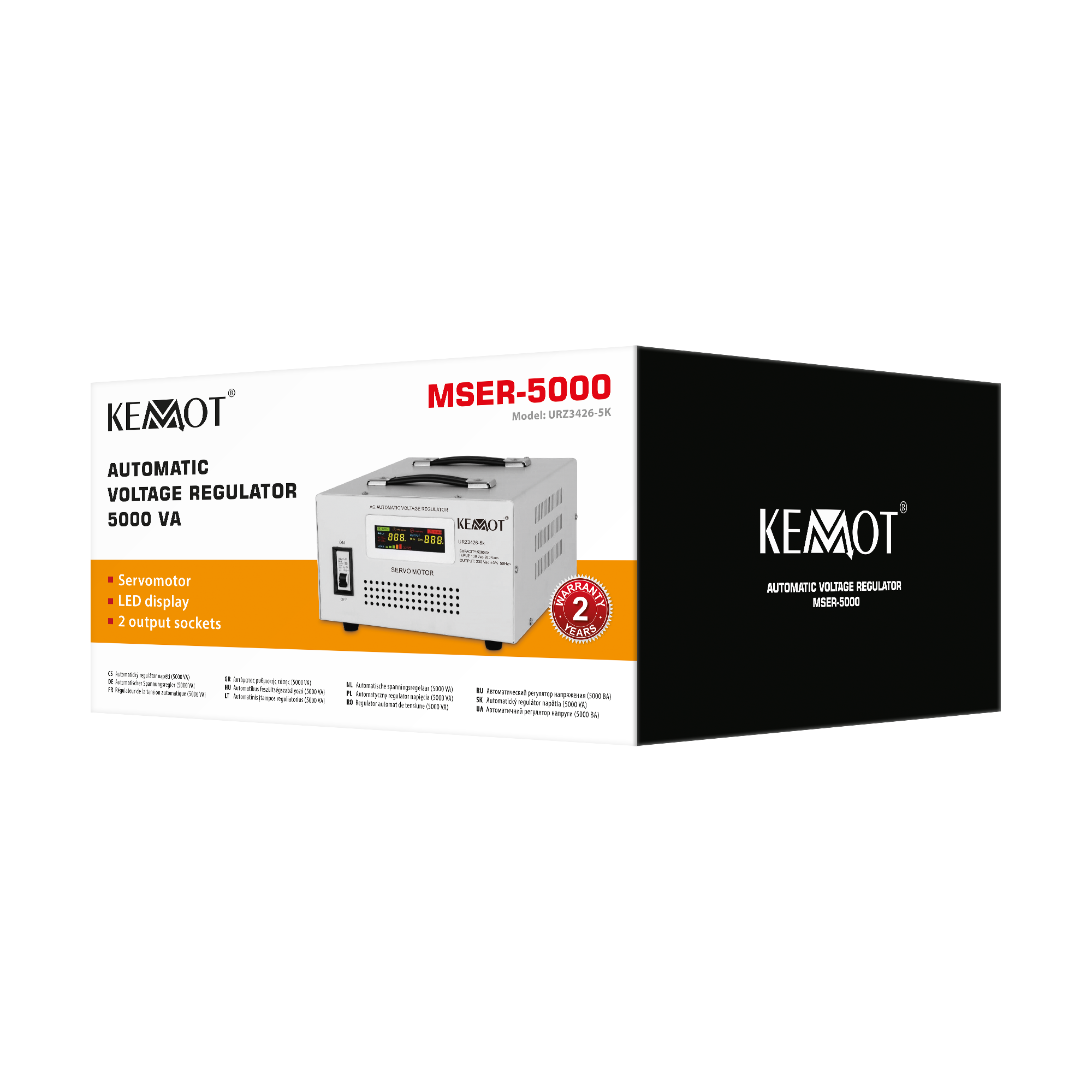 Automatyczny stabilizator napięcia KEMOT MSER-5000 (5000 VA, serwomotor) - obrazek 5