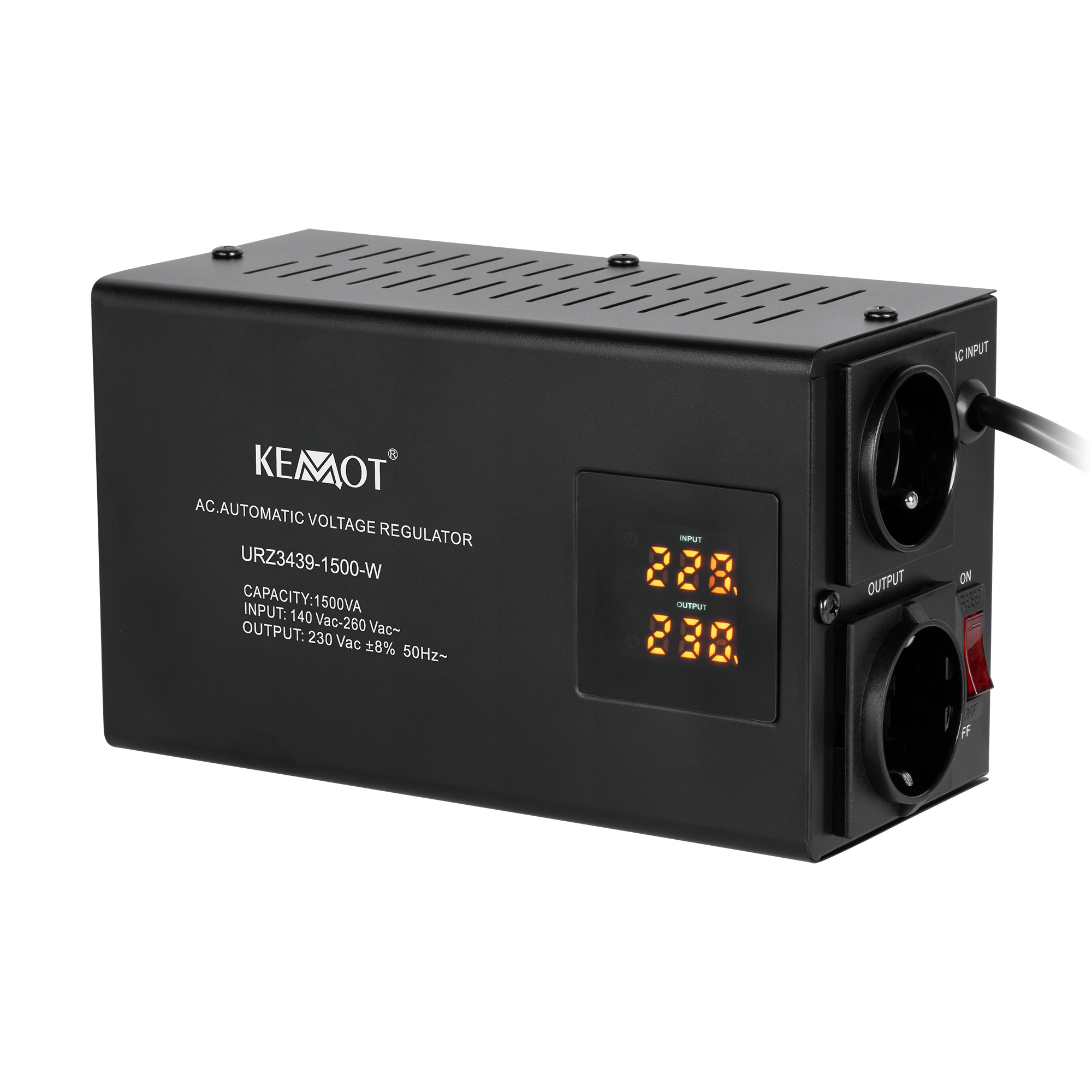 Automatyczny stabilizator napięcia KEMOT SER-1500-W , precyzja 8%