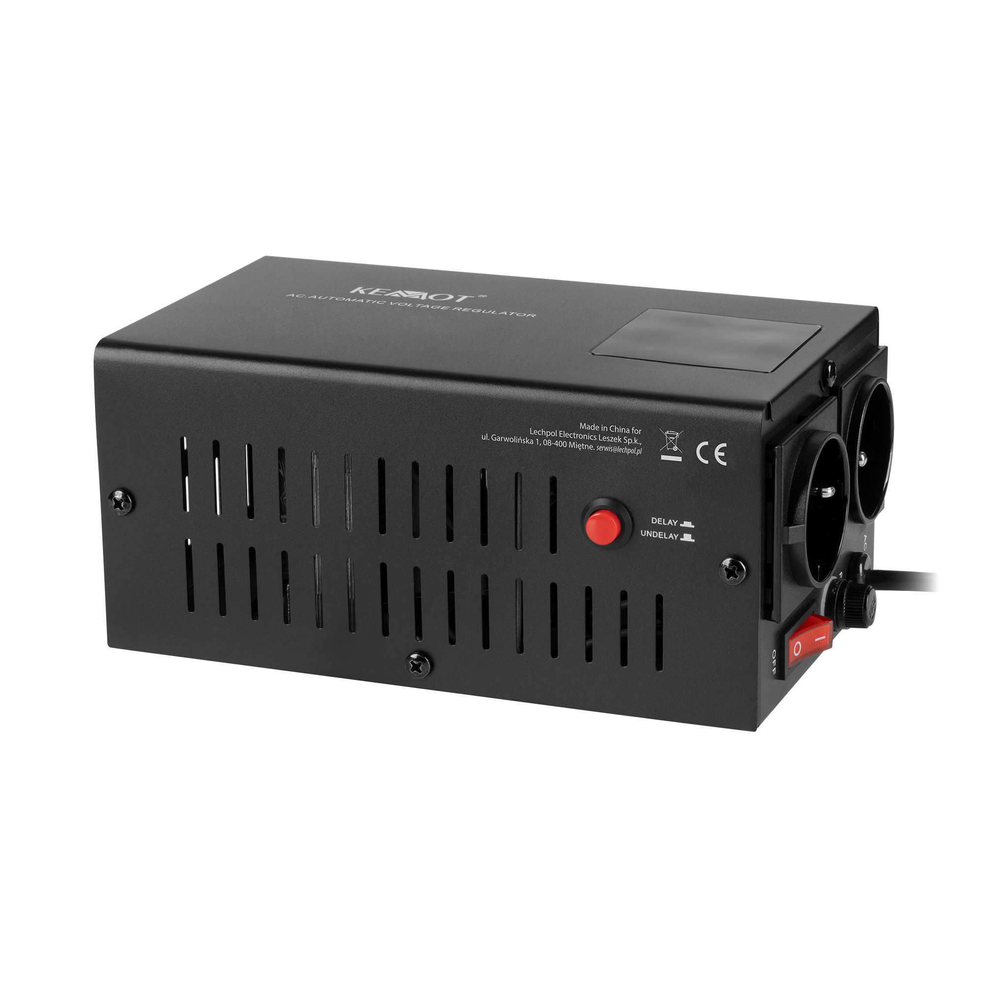 Automatyczny stabilizator napięcia KEMOT SER-1500-W , precyzja 8% - obrazek 3