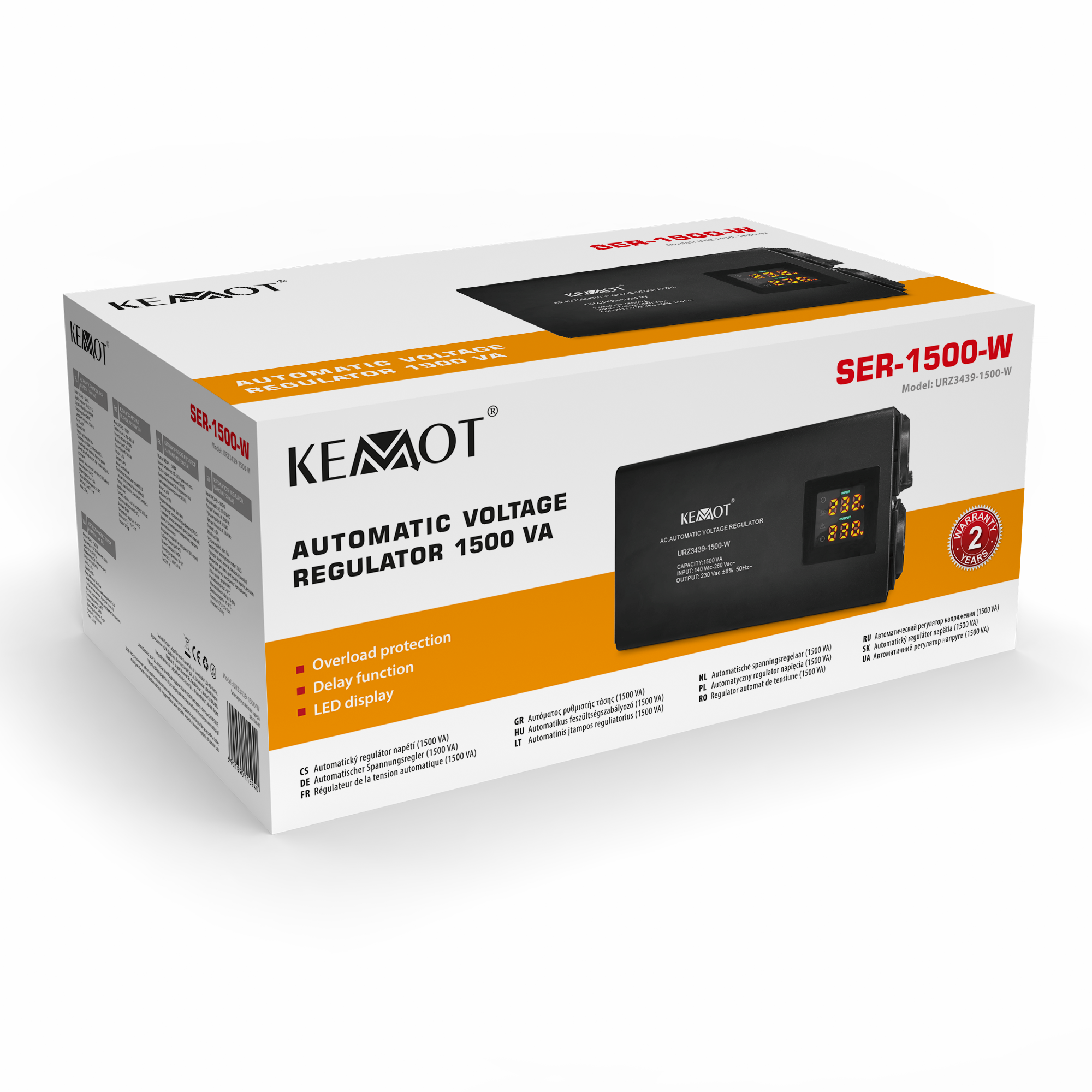 Automatyczny stabilizator napięcia KEMOT SER-1500-W , precyzja 8% - obrazek 5
