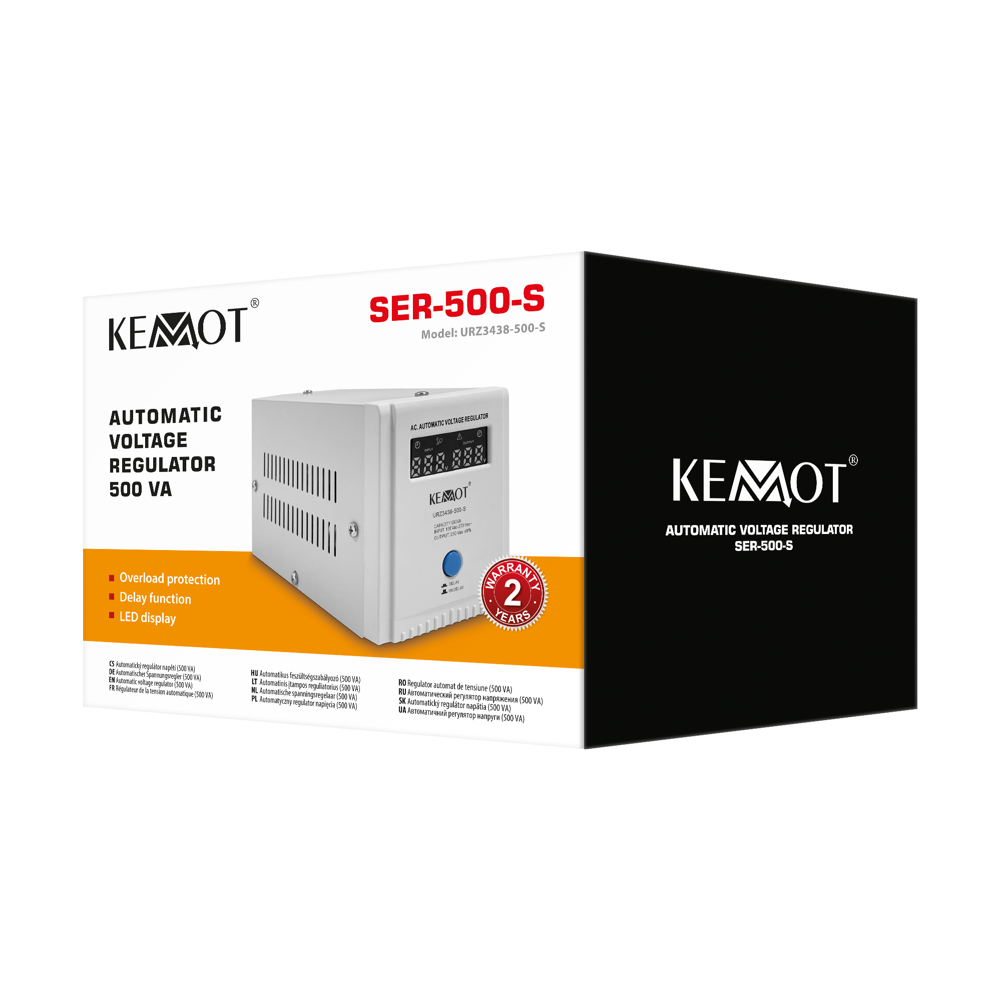 Automatyczny stabilizator napięcia KEMOT SER-500-S , precyzja 8% - obrazek 5