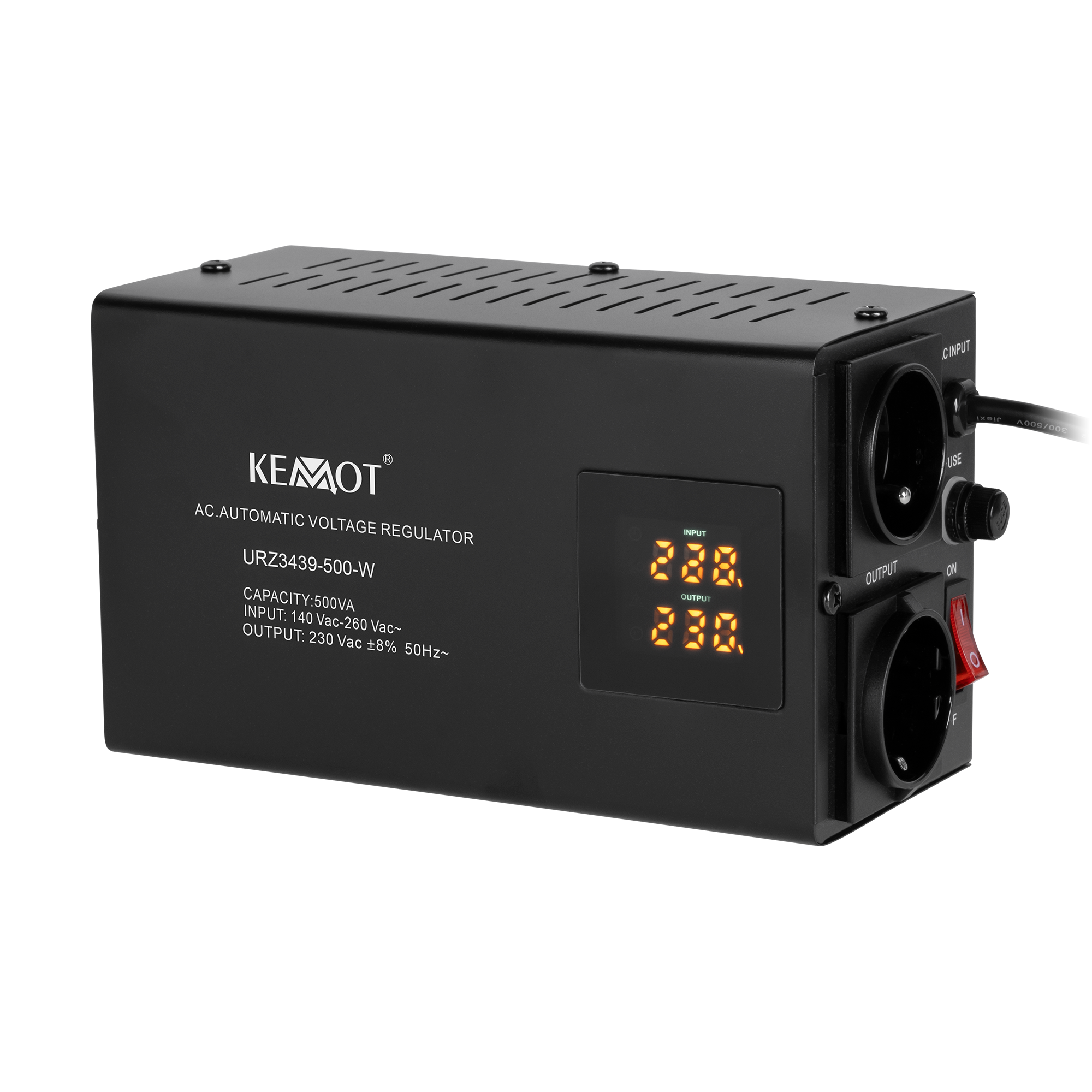 Automatyczny stabilizator napięcia KEMOT SER-500-W , precyzja 8%