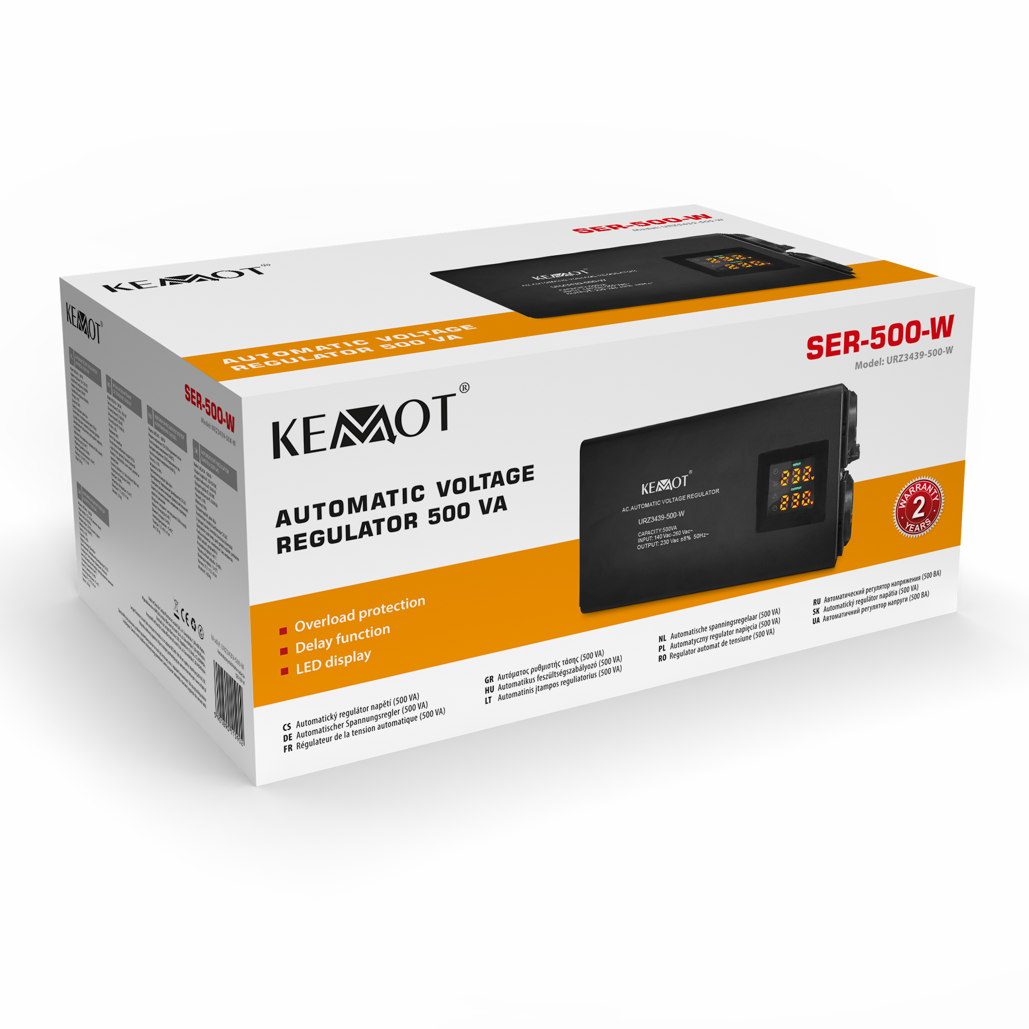 Automatyczny stabilizator napięcia KEMOT SER-500-W , precyzja 8% - obrazek 5