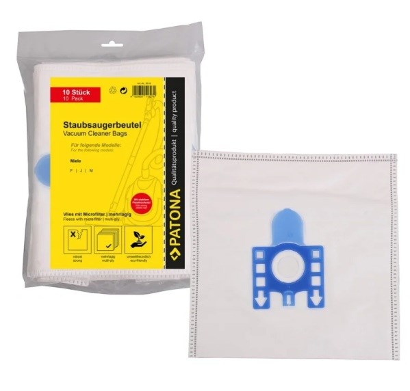 Worek do odkurzacza PATONA 10 z wielowarstwowym polarem w komplecie. Mikrofiltr f. Miele FJM
