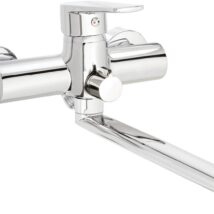 Bateria umywalkowo-wannowa ścienna z wydłużoną wylewką – podłączenie na wąż BUT_056M 5907650812852