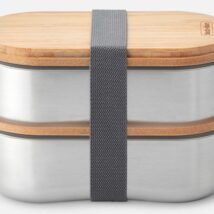 BB-Zestaw 2 lunch boxów stalowych, szary