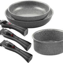 BALLARINI TORRE Zestaw 2 patelni (24 + 28 cm) + rondel 16 cm