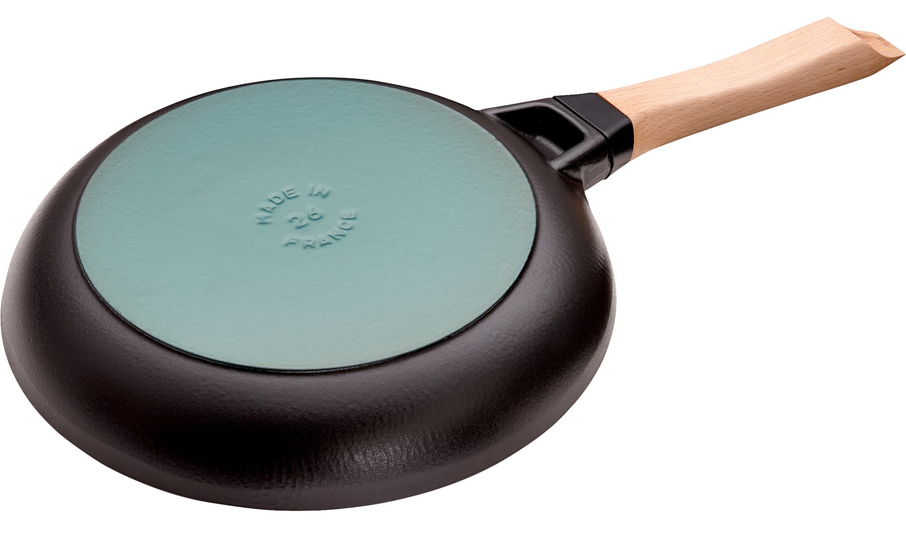 Patelnia żeliwna z drewnianym uchwytem STAUB 40511-953-0 - 28 cm - obrazek 3