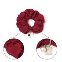 Gumka do włosów frotka bordo koronka GUM17BOR