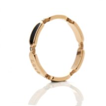 Pierścionek stal chirurgiczna platerowana złotem PST635, Rozmiar pierścionków: US8 EU17