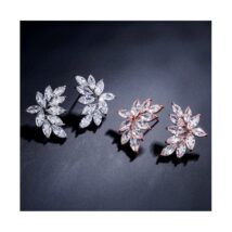 Kolczyki ślubne wiszące z kryształkami stal chirurgiczna KSL70S