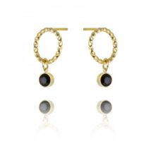 Kolczyki ze stali szlachetnej pozłacanej 14k złotem KST2931CZ