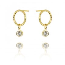 Kolczyki ze stali szlachetnej pozłacanej 14k złotem KST2931B